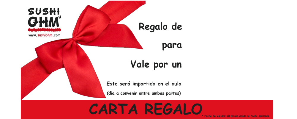 Carta regalo de cocina Japonesa