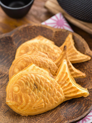 taiyaki dulce japonés con forma de pez